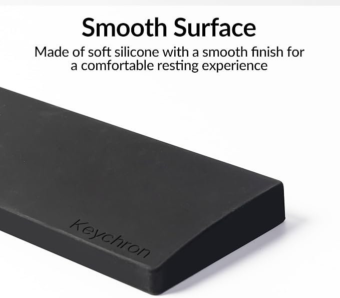 Ergonomic Silicone Wrist Rest for Keychron Q12 / Q5 Pro / Q5 Max / Q5 HE / L3,16.06" Honeycomb Non-Slip Palm Rest, 96% Full-Sized Mechanical Keyboards Support with Typing Pain Relief