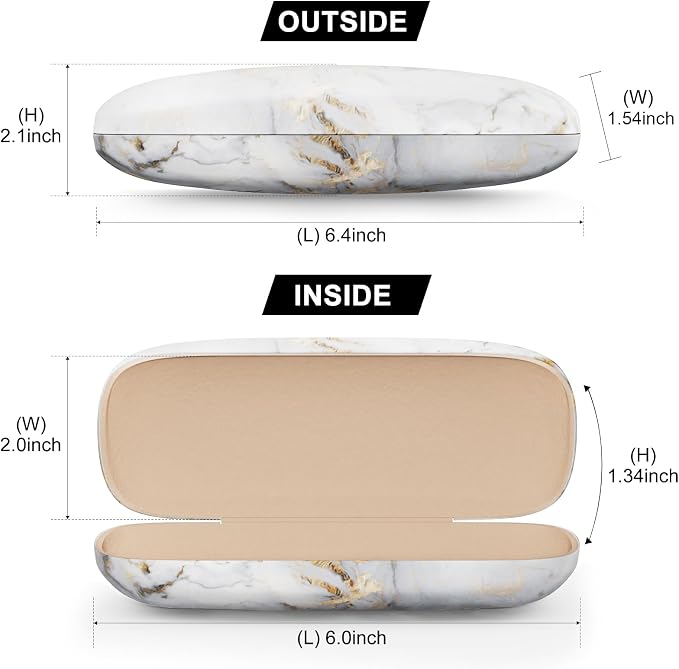 Eyeglasses Case, Hard Shell Protective Case for Glasses, Unisex for Women Men