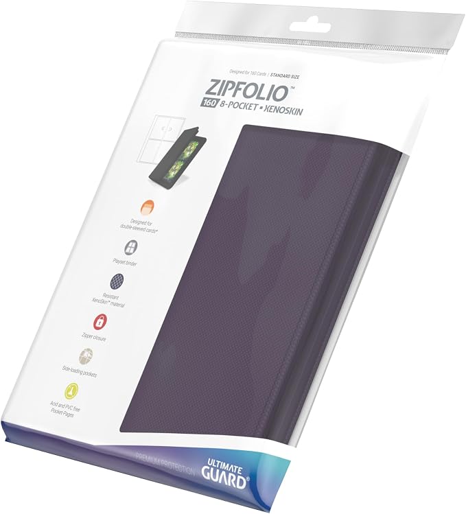 Ultimate Guard Zipfolio 160 – 8 Pocket Xenoskin Purple
