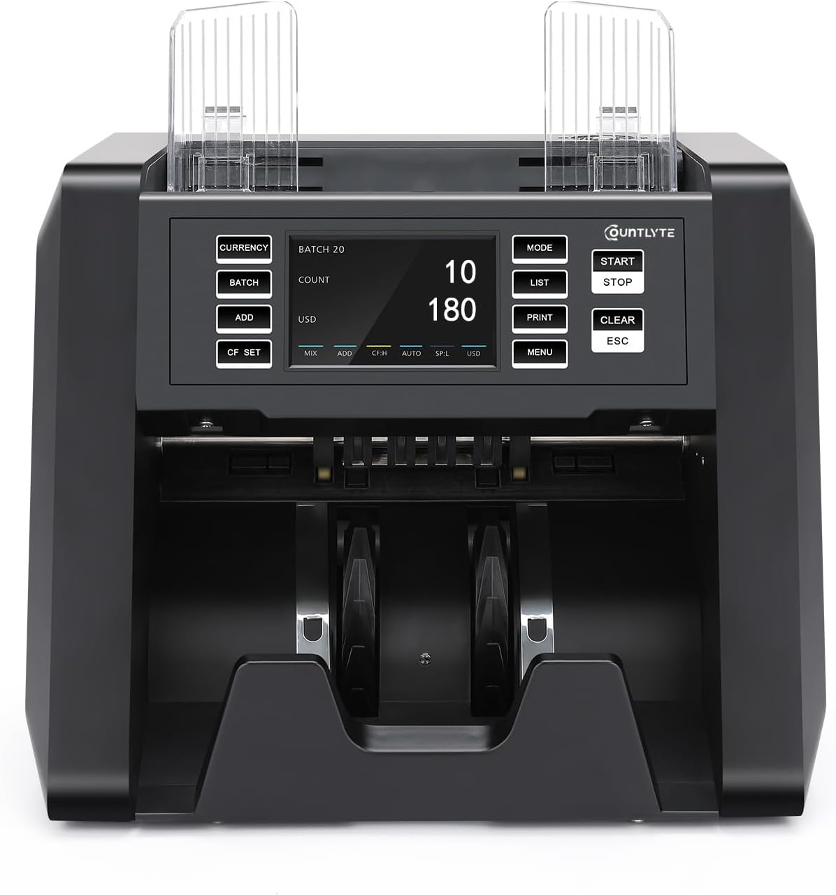 C-N70A Mixed Denomination Money Counter Machine,Value Counting,Multi Currency,CIS/UV/MG/IR Counterfeit Detection Bill Counter,Serial Number,Printer Enabled,Touch Screen,Cash Counter