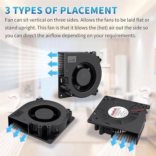 Wathai 120mm x 32mm USB Brushless Centrifugal Blower Fan 5V Speed Control | 1232 1200mm usb Blower with Speed Control for Receiver DVR Xbox Modem AV Cabinet Efficient Cooling