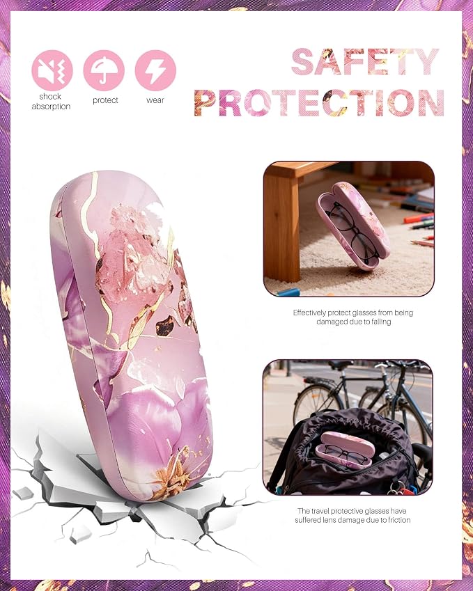 3pack eyeglass case hard shell，glasses case hard shell，eye glass cases womens hard shell，reading glasses case