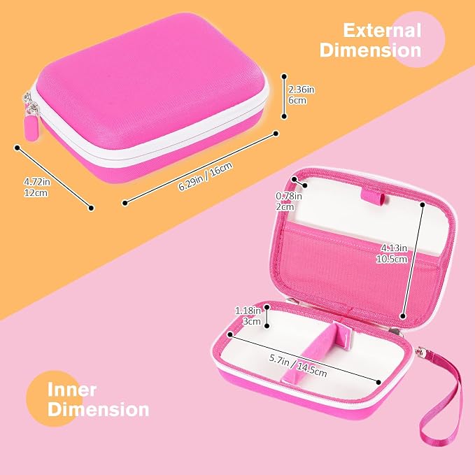 ProCase Collectible Trading Card Case, Hard Travel Carrying Storage Box Holds 300+ Cards for MTG, TCG, Yu-Gi-Oh, Lorcana, Holder Organizer with Removable Divider and Multiple Color Options -Pink