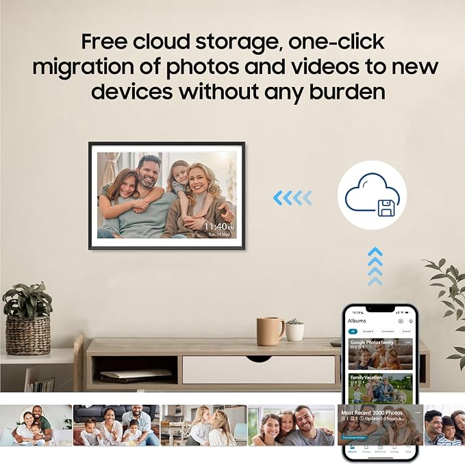 Digital Picture Frame Powered by Nixplay 10.1", Share Photos/Videos via Nixplay App or Email, WiFi Digital Photo Frame with Easy Setup, Support Alexa, Free Cloud Storage, Auto Rotate, Gifts for Mom