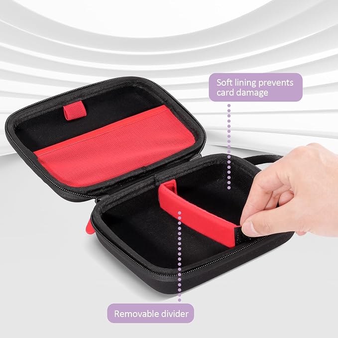 ProCase Hard Playing Card Game Carrying Case, Travel Storage Box Holds 300+ Trading Cards, Bag Holder for Classic Board Game UNO, Five Crowns，SKYJO, PlayMonster and More (Case Only) -Black