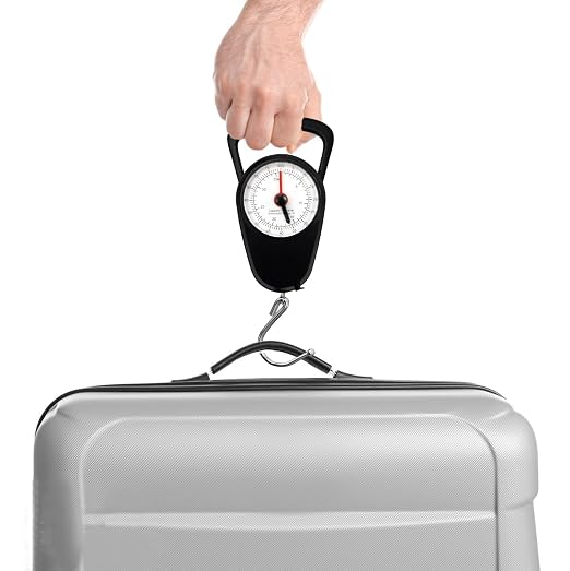 Hanging Scale with Hook, Fish Scale No Battery, Suitcase Scale, 80 Lbs | 2PC Luggage Weight Scale with Tape Measure, Durable Hanging Scale with Tape Measure for Suitcases, Travel, Fishing & Outdoor