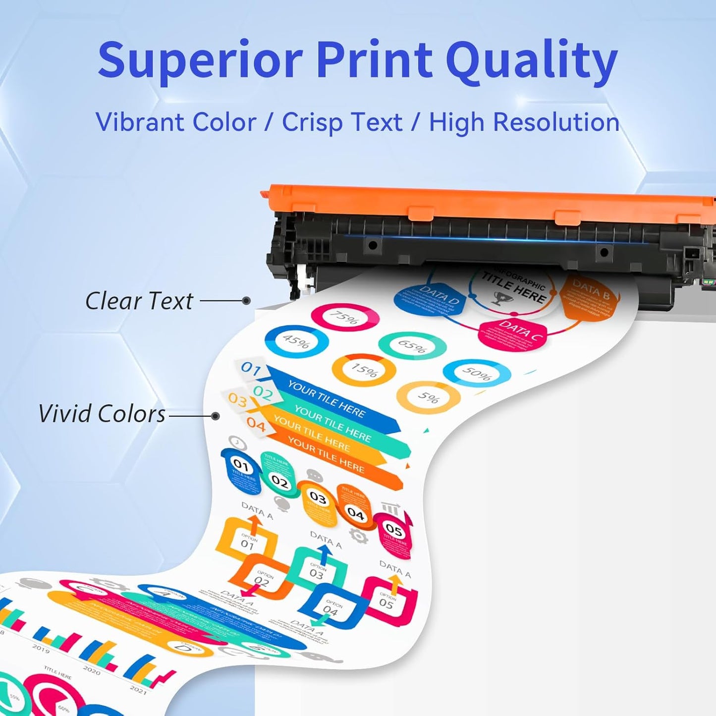 myCartridge 069H Toner Cartridge Set Compatible Replacement for Canon 069 069H Toner Works for Canon Color imageCLASS MF753Cdw MF751Cdw LBP674Cdw Printer, 069 069H Toner Cartridge 4-Pack B/C/M/Y