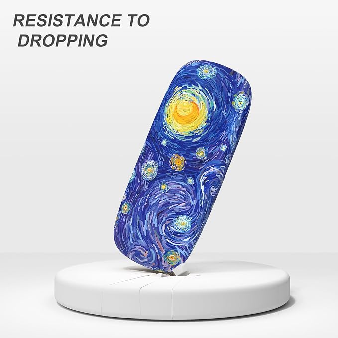 Eyeglasses Case, Portable Hard Shell Protective Case for Glasses, Eyeglass Holder Box for Women with Cleaning Cloth