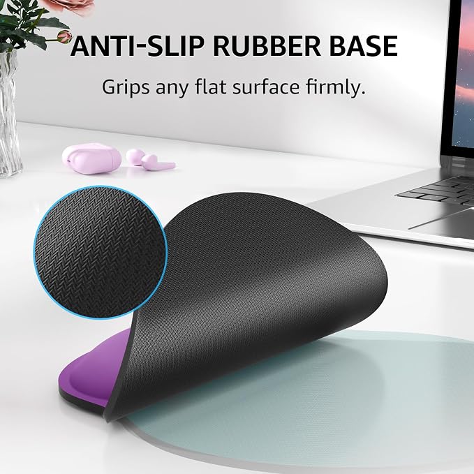 KTRIO Keyboard Wrist Rest & Mouse Pad with Wrist Rest, Violet Purple | Memory Foam Wrist Support, Ergonomic Design, Non-Slip Base, Office and Home Use