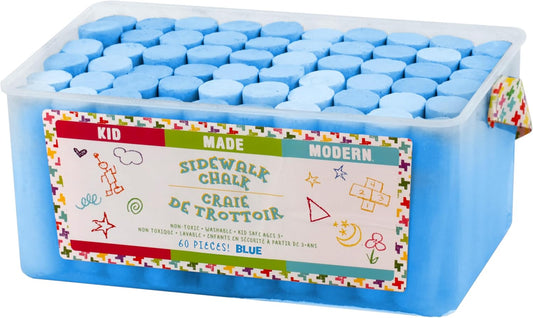 Kid Made Modern 60 Count Pack of Sidewalk Chalk – Blue