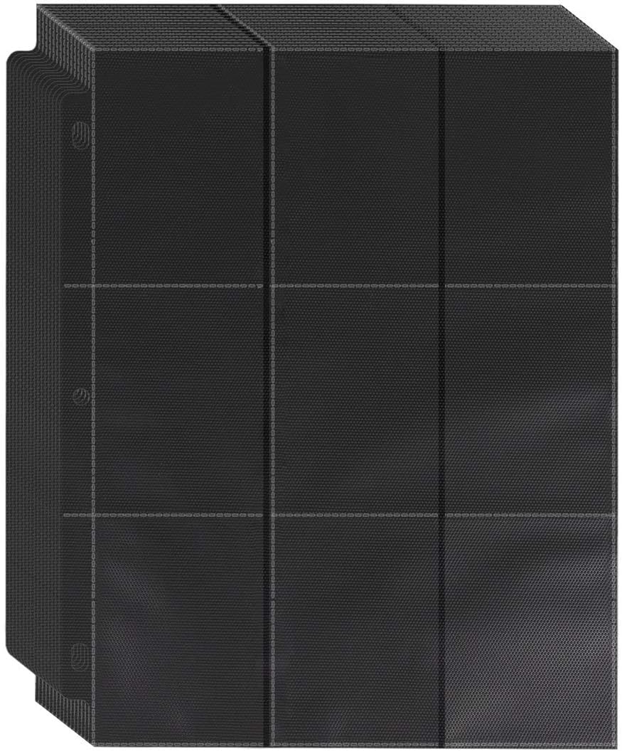 450 Pockets Trading Card Sleeves Binder, Baseball Card Binder Sleeves fit for Game Cards, Standard Size Sports Card, 3 Ring Binder Card Holder Protector