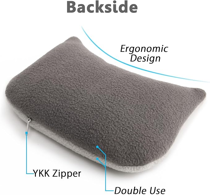 Large Mouse Wrist Rest Bean Bag, Ergonomic Mouse Support Pad Filled Ergo Beads for Computer, Laptop, PC Gaming (Gray)