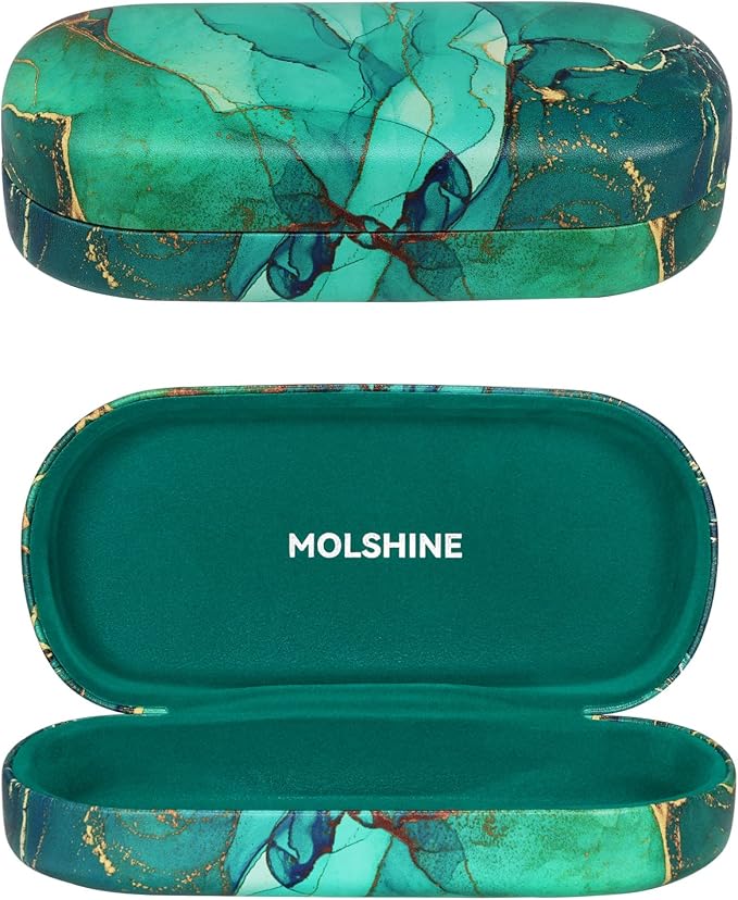 molshine Hard Shell Sunglasses Case,Classic Large Glasses Case for Women Men,Sunglass Eyeglasses