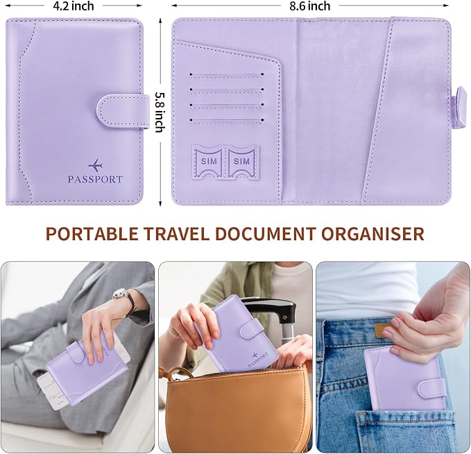 Passport Holder for Travel Essentials Wallet Cover Case Women Men Gift | Passport Holder for Travel Cruise Essentials, Passport Wallet Cover Case Women Men Travel Gifts