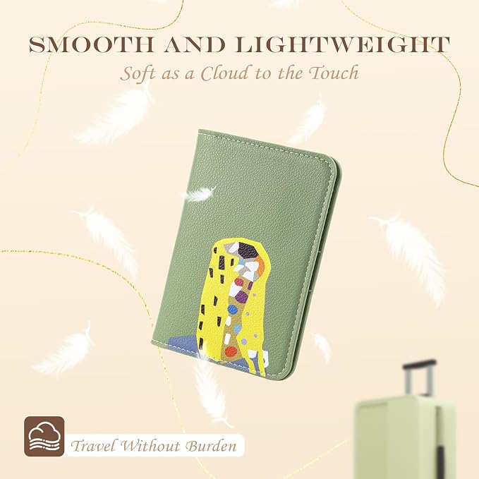 Lychii Passport Holder, RFID Blocking Travel Wallet, Slim Passport Cover | PU Leather Protector Case for Quick TSA Access, Secure Boarding Passes & ID Cards for Men Women, Travel Accessories