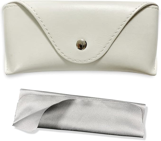 LogHog Portable Leather Glasses Case,Flexible Sunglasses Pouch Slim Case for Women Men Horizontal Eyeglass Case