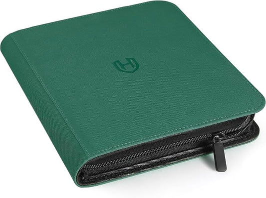 Card Binder 9 Pocket with Zipper, 648 Pockets Trading Card Holder Book, Premium PU Cover Zip Folder Binder, Side Loading Carrying Case Binder Album for TCG, MTG, Sports Cards, Game Cards