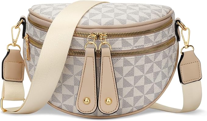 KKXIU Crossbody Bags for Women Vegan Leather Travel Bum Bag | Trendy Fanny Waist Pack | Shoulder Purse with Adjustable Strap