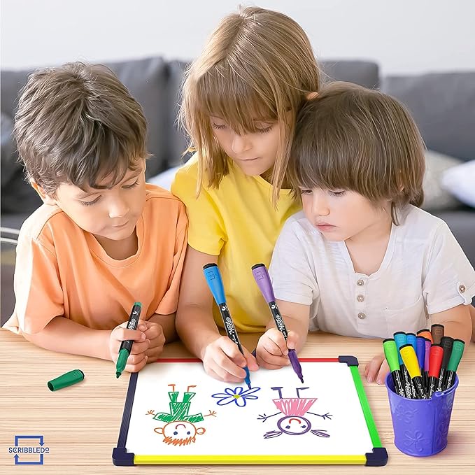 10 Pack Small White Board Dry Erase Board for Kids Portable 9"x12" Drawing Magnetic Mini Whiteboard White Board for Students Teachers School Supplies Lapboard Small Dry Erase Board for Kids & Erasers