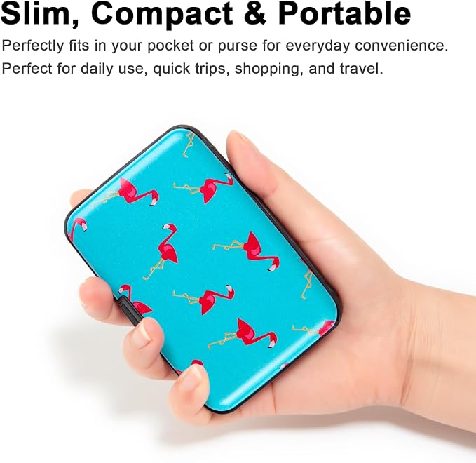 Credit Card Holder Small RFID Blocking Wallet Business Metal Slim Mini Aluminum Hard Case for Women Men
