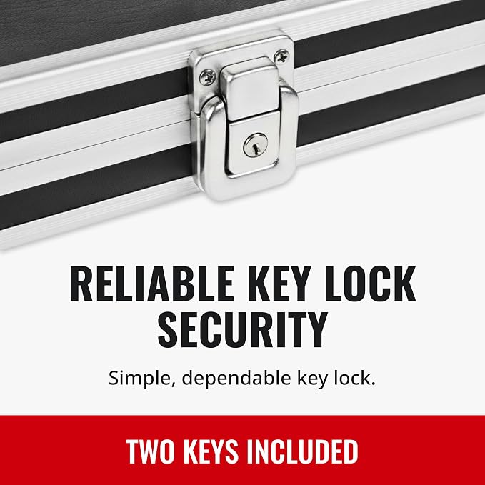 Vaultz Locking Storage Clipboard for Letter Size Sheets, Key Lock, Black (VZ00151) | Secure storage compartment keeps documents protected and organized, durable clipboard design for office, school or travel use