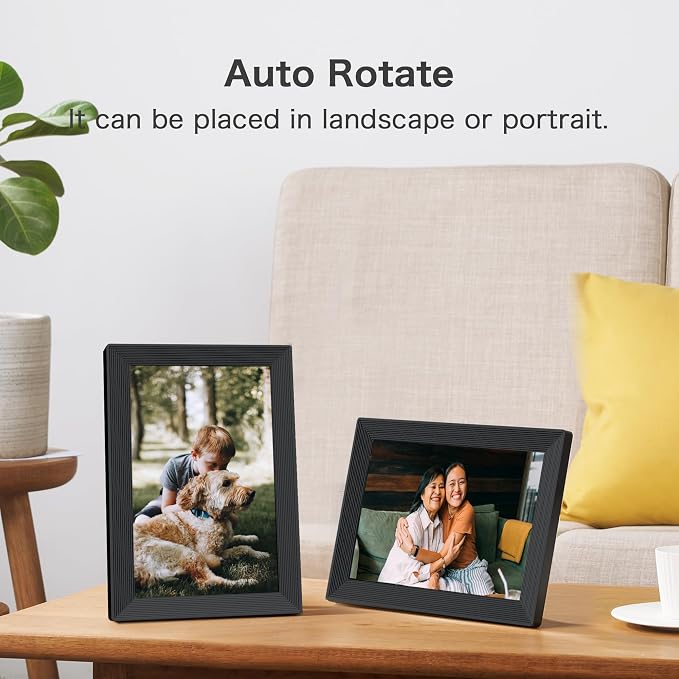 Digital Picture Frame, Frameo WiFi 10.1 Inch 1280*800IPS HD Touch Screen Digital Photo Frame, 32GB Memory, Auto-Rotate, Share Picture Video, Birthday Gifts for Women, Gifts for Mom, Dad, Wedding Gifts