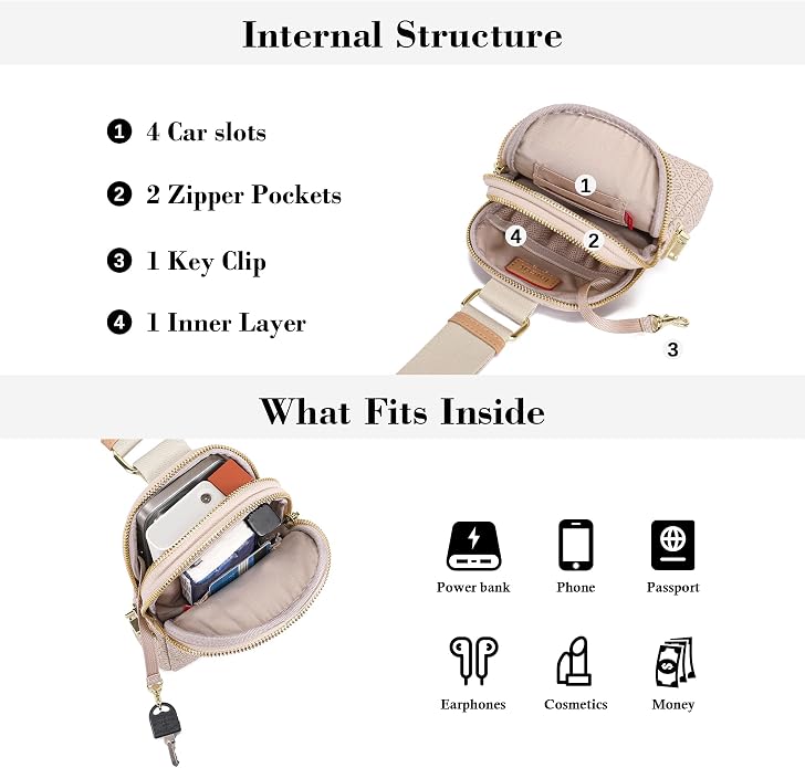 Anti Theft Crossbody Bag for Women, Small RFID Blocking Sling Purse with Zipper Lock for Travel, Vegan Leather