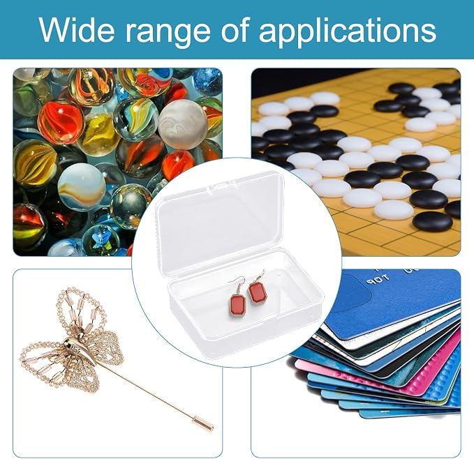 IOKUKI 8 Pcs Blank Playing Card Case, Clear Plastic Playing Game Card Storage Box Holder for Bank/Business/Game/PTCG Cards Not for Uno