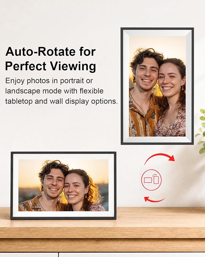 Frameo 15.6 Inch Smart WiFi Digital Picture Frame | 1080P HD IPS Touch Screen Digital Photo Frame, Wall Mountable, Instantly Share Photos & Videos via Frameo App from Anywhere