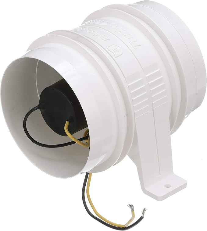 Attwood Turbo 4000 In-Line Bilge Blower 4 Inch 12V | High-output airflow supports efficient bilge ventilation and safety