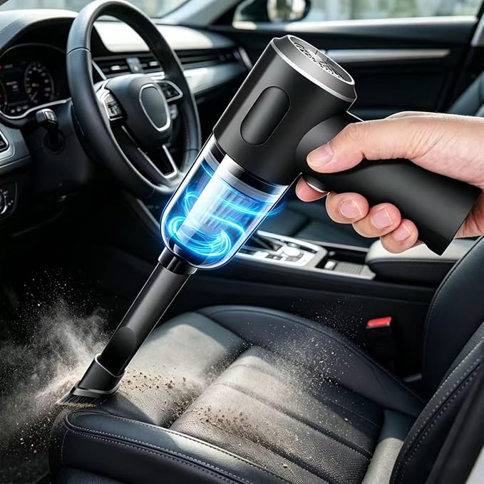 Compressed Air Duster Wireless Handheld Car Vacuum Cleaner, Air Blower 3 in 1 Electric Air Dusters Computer Vacuums Keyboard Cleaner Power Rechargeable Vacuum for Desk Home and Office Dust Cleaning