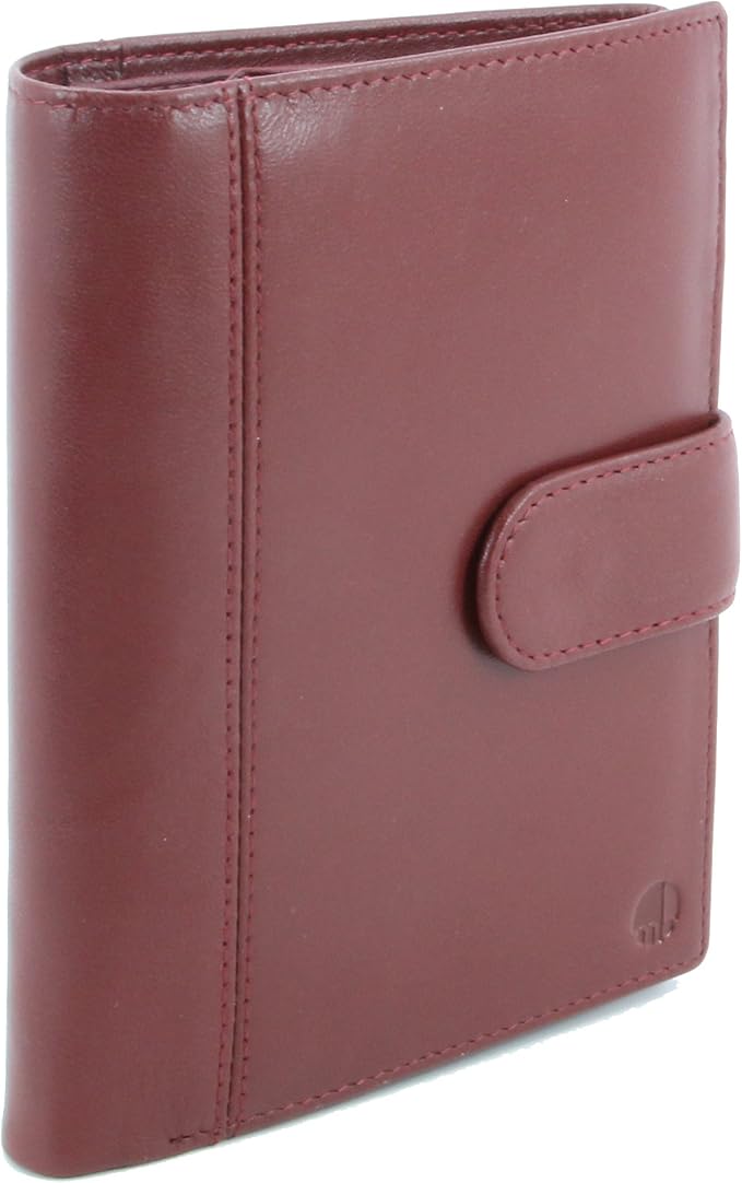 Genuine Sheep Leather Smart Family Size Passport Travel Wallet/Holder (ruby woo)