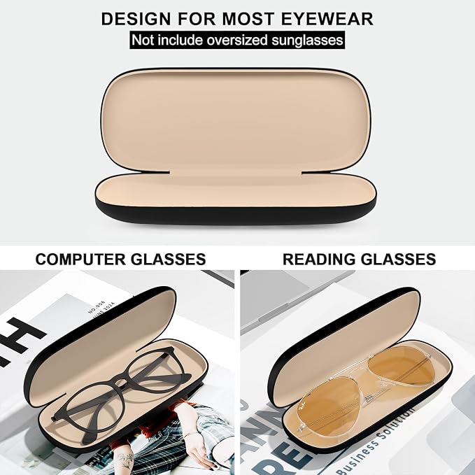 Eyeglasses Case, Hard Shell Protective Case for Glasses, Unisex for Women Men