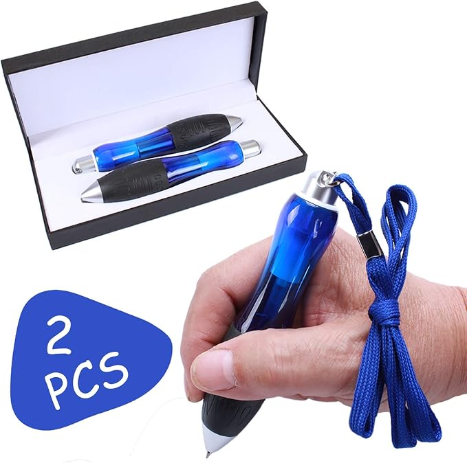 Weighted Pen for Hand Tremors Fat Pen for Arthritic Hands (2 Pack) | 4 Extra Ink Refill, With Gift Box, Each 3.5 oz Heavy Large Wide Grip Pen for Parkinsons, Low Grip Strength, Carpal Tunnel