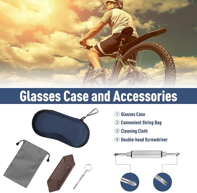 FINTIE Sunglasses Case, Hard EVA Shell Shockproof Sport Glasses Case with Metal Carabiner Travel Zipper Eyeglasses Holder