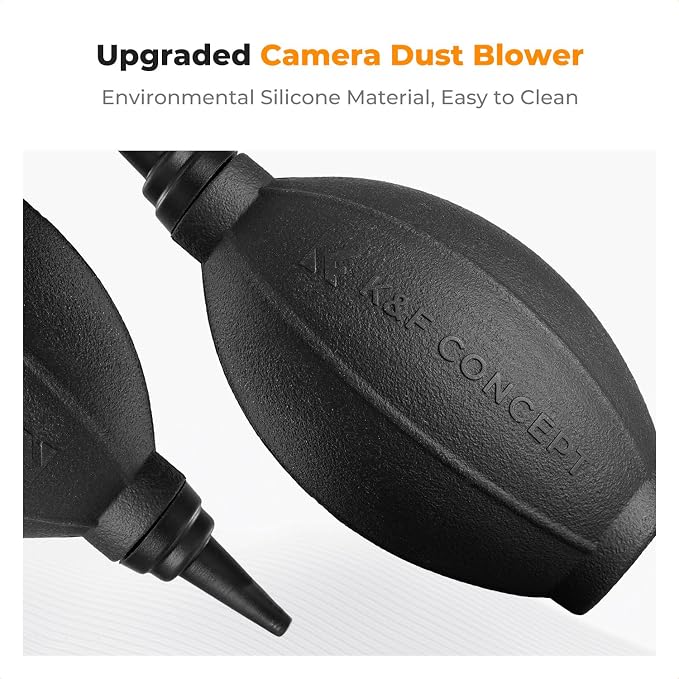 K&F CONCEPT 4 in 1 Camera Lens Cleaning Kit for Photography Beginner | Strong Blower, Multi Pen,Washable Reusable Microfiber Cloth, Precision Dust Removal,for Nikon Sony Canon DSLR Camera,MK06