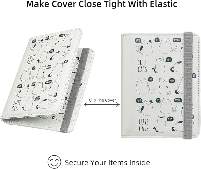WALNEW Passport Holder for Travel, RFID Passport Cover Wallet for Women Men, PU Leather Passport Book Card Holder Case with Pen, Travelling Essentials for Flying | PU Leather Passport Cover Case with Pen Holder, Travel Must Haves Accessories, Passport ...