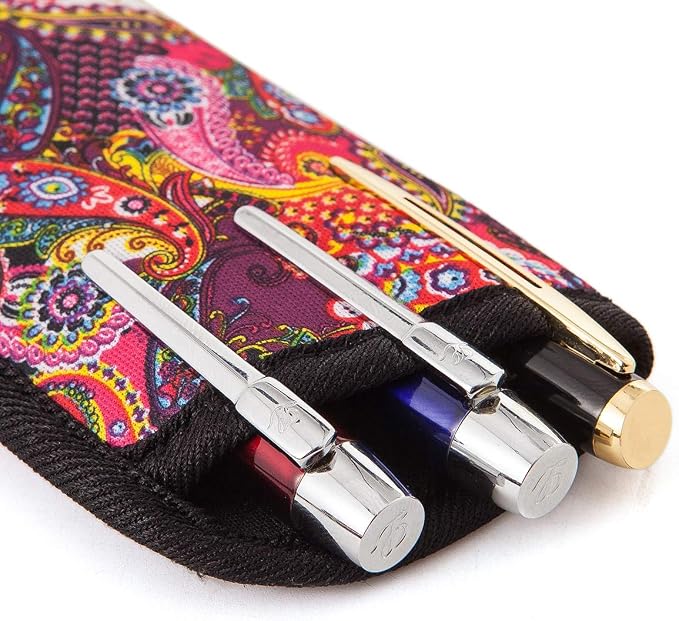 TRIUMPH VISION 3 Pack Reading Glasses Pouch Soft Case Eyeglass Sleeve Slim | Alternative to Bulky Case in bag, Lightweight Lined Padded Protect Optical lens Slip in, Cute Pattern Portable for Daily Use