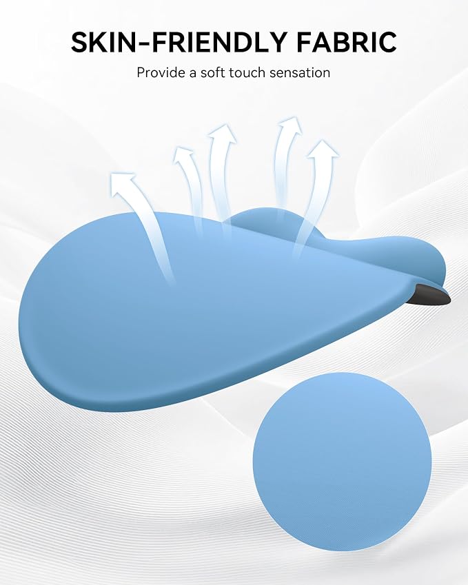 Mouse Pad with Wrist Rest for Desktop Large Ergonomic Mouse Mat(Denim Blue) | 10.6''L x 9''W Size, Gel Wrist Support, Non-slip Base, Washable Surface, Laptop Mousepad