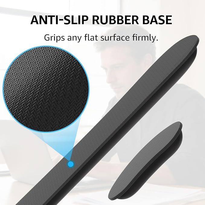 KTRIO Keyboard Wrist Rest & Small Mouse Wrist Rest, Black | Memory Foam Wrist Support, Ergonomic Design, Non-Slip Base, Office and Home Use