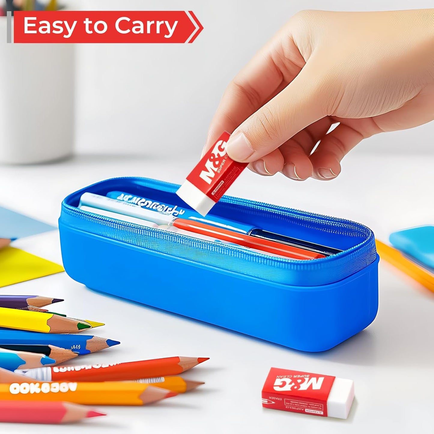 M&G Pencil Eraser for Kids, 30 Pack, White Erasers Bulk, Erasers for Artists, Drawing Erasers for Sketching, Small Pencil Erasers, Art Erasers for Drawing, School Erasers Office Supplies