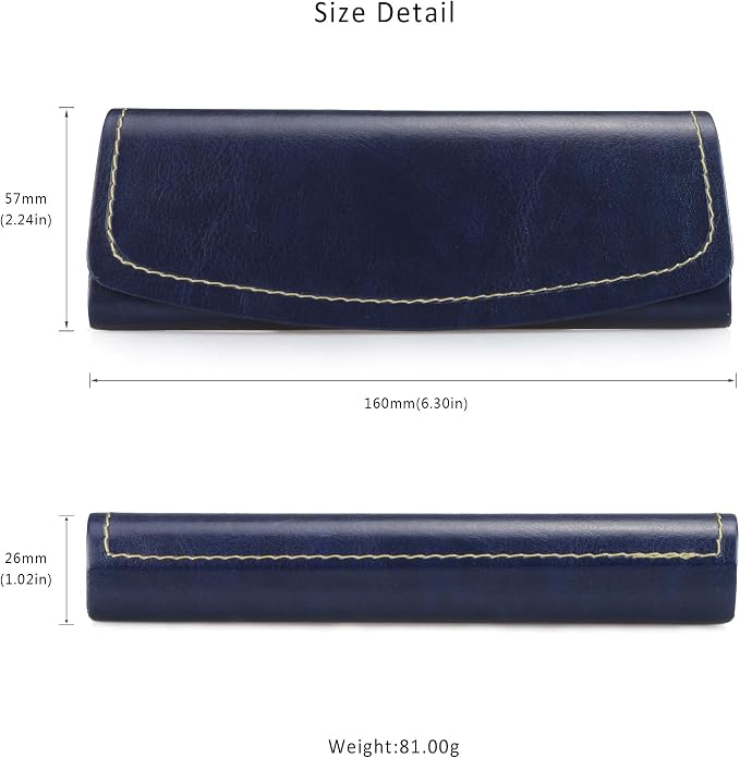 LifeArt Eyeglass Case Hard Shell, Portable Sunglass Case, Fashionable PU Leather Eyeglass Case, Lightweight