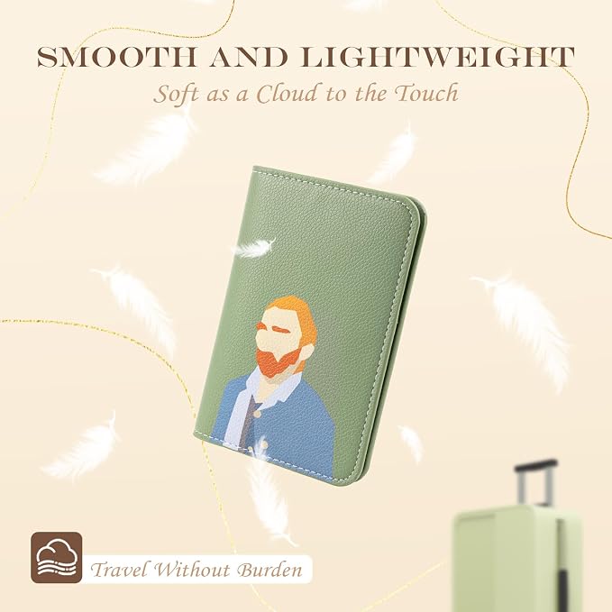 Lychii Passport Holder, RFID Blocking Travel Wallet, Slim Passport Cover | PU Leather Protector Case for Quick TSA Access, Secure Boarding Passes & ID Cards for Men Women, Travel Accessories