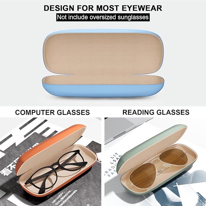 Eyeglasses Case, Hard Shell Protective Case for Glasses, Unisex for Women Men