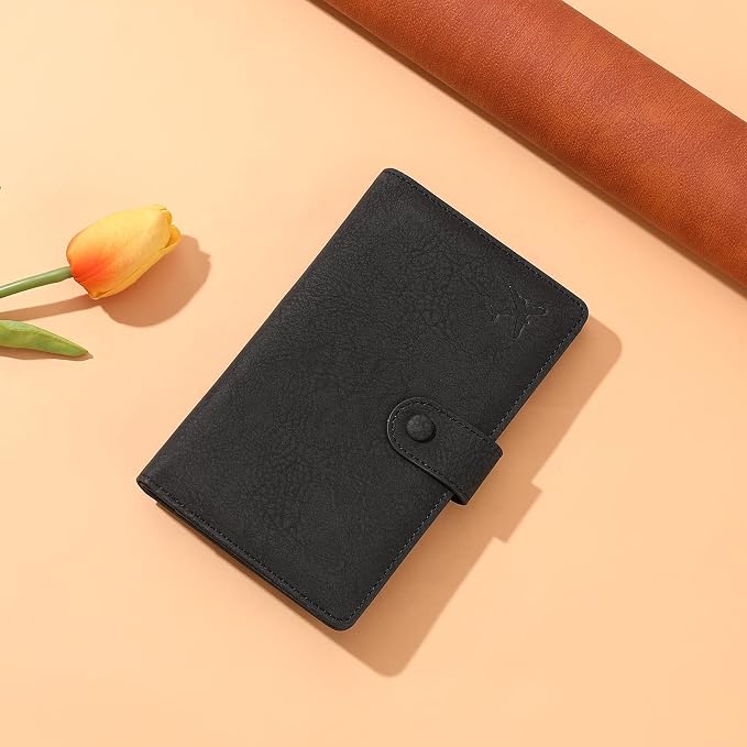 RFID Blocking Passport Wallet Cover Case Travel Document Organizer for Women and Men,Travel Wallet for Credit Card