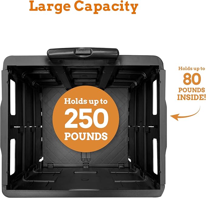Ultra-Slim Rolling Collapsible Storage Pack-N-Roll Utility-carts, with Telescopic Handle, for Home, Garden, Shopping, Office, School use, Large, Leopard