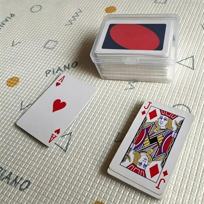 6PCS Plastic Game Card Storage Box, Card Case for Standard Playing Cards, High Capacity Card Holder Box (Empty, No Cards Included)