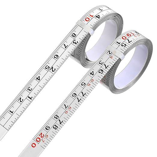 2 PCS Adhesive Measuring Tape, 78 Inch/200cm Left-Right Reading Ruler Self-Adhesive, Imperial and Metric Scale, Sticky Tape for Workbench Woodworking Table Saw Drafting Table