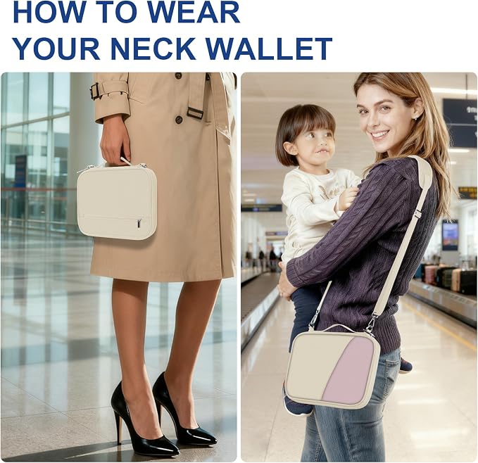 Family Passport Holder for Travel with RFID Blocking, Traveling Essentials Organizer Pouch Bag, Light Passport Wallet for Travel Must Haves Accessories for Women Men