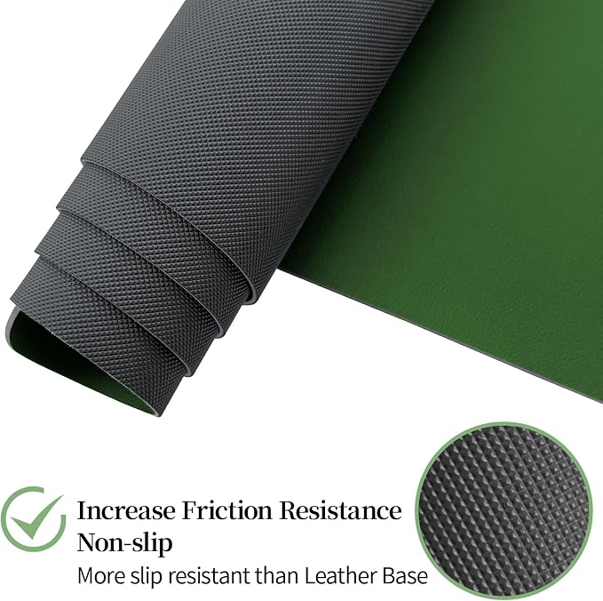 Keyboard and Mouse Pad, 3-in-1 Desk Mat Set Keyboard Wrist Rest | 31.5" x 15.7" Desk Mat, Ergonomic Wrist Rest for Computer Keyboard, Non-slip Base, Waterproof Computer Mat, Olive Green